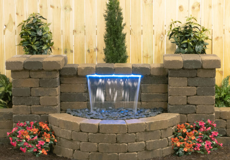 AW Formal Spillways in a landscaped backyard